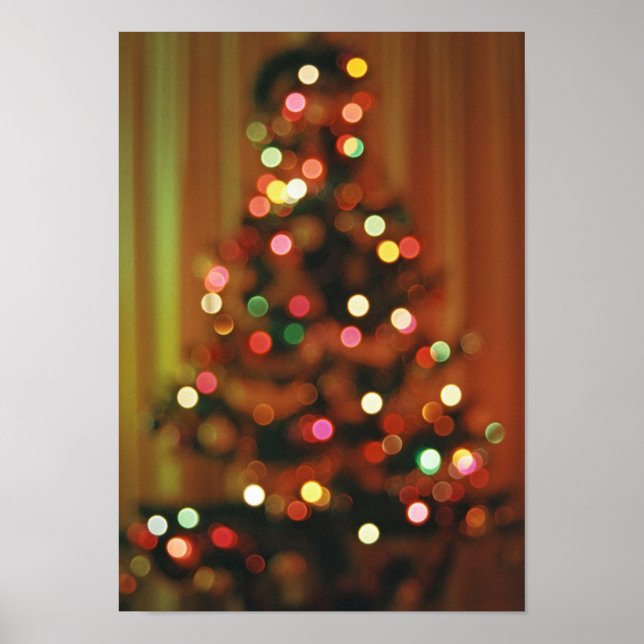 Affiche Feux de Noël floues (Devant)