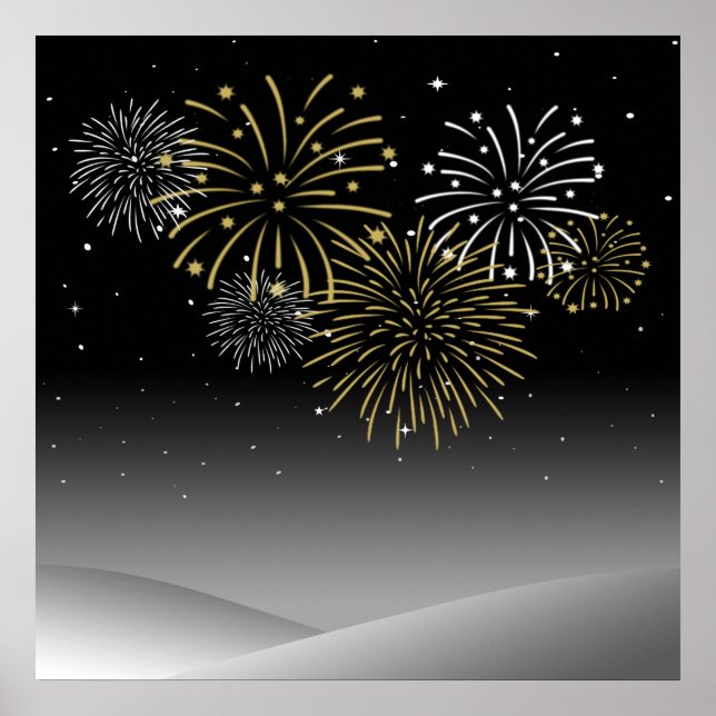 Affiche Feux du Nouvel An (Devant)