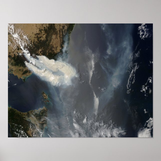 Affiche Feux et fumée dans le sud-est de l'Australie (Devant)