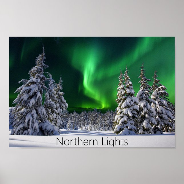 Affiche Feux nordiques en hiver (Devant)