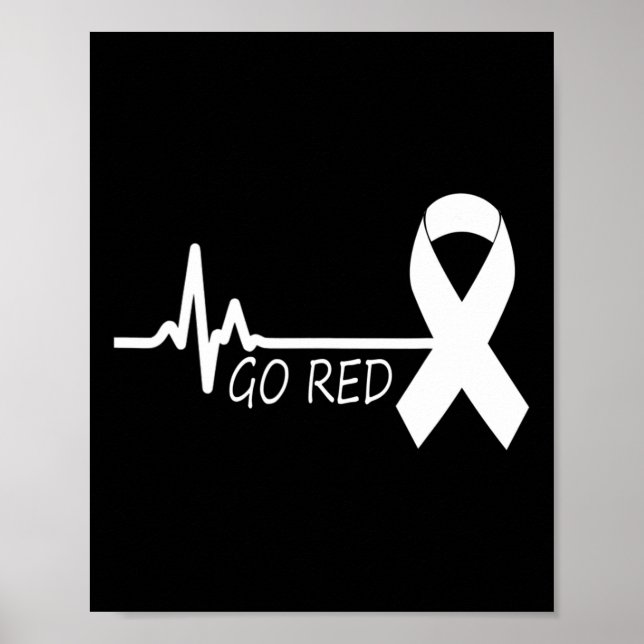 Affiche Février Mois de la santé cardiovasculaire Amérique (Devant)