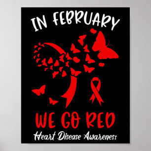Affiche Février Nous allons Red American Heart Disease Awa
