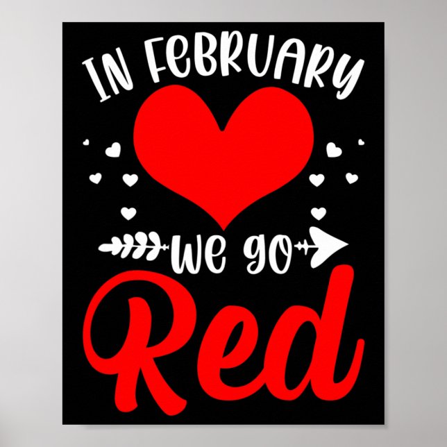 Affiche Février Nous allons Red Heart Disease Awareness Am (Devant)