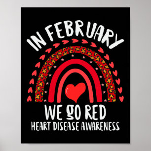 Affiche Février Nous allons Red Heart Disease Awareness Re