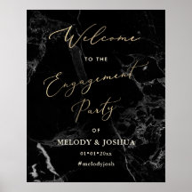 Fiançailles de bienvenue PixDezines Marble+Faux Go