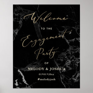 Affiche Fiançailles de bienvenue PixDezines Marble+Faux Go