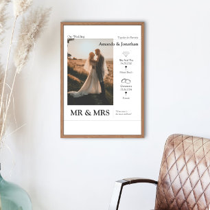 Affiche Fiançailles Mariage de chronologie de relation per