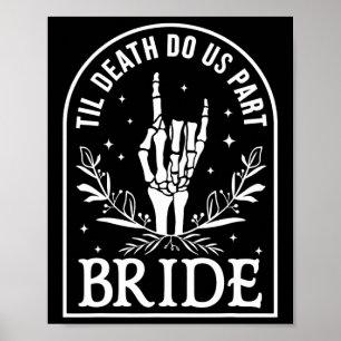 Affiche Fiançailles Mariage de la mariée Halloween Couple 