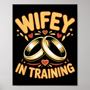 Affiche Fiancée en formation Femme mariée Marié Fiancé