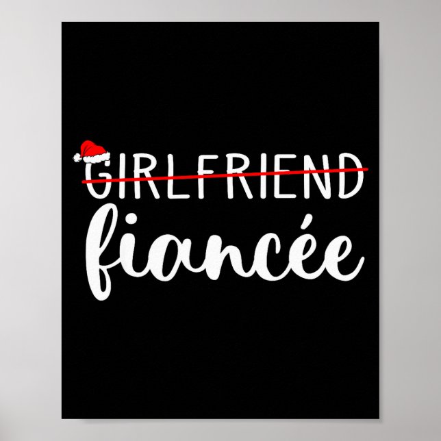 Affiche Fiancée Fiancé Couples Fiancés Noël Correspondant  (Devant)