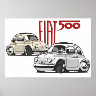 Affiche Fiat 500 personnalisé pour Olivia