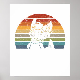 Affiche Fibes de furie rétro Vintage Fandom Fursuiter Cade