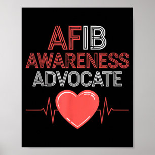 Affiche Fibrillation auriculaire médicale maladie cardiaqu