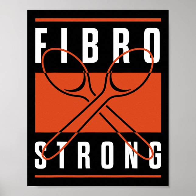 Affiche Fibro de sensibilisation Cuillères graphiques fort (Devant)