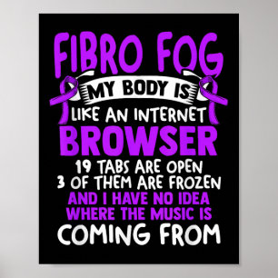 Affiche Fibro Fog - Fibro Survivor Funny Fibromyalgia Awar