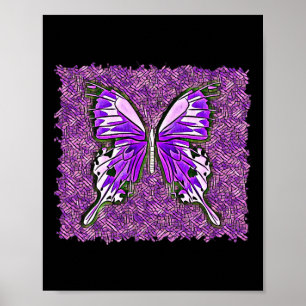 Affiche Fibro Lupus Vitré Papillon d'art Spoonie