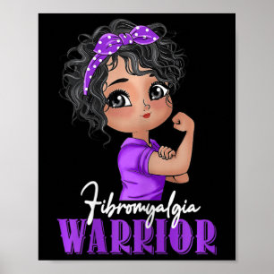 Affiche Fibromyalgia Warrior Strong Women Fibromyalgia Awa