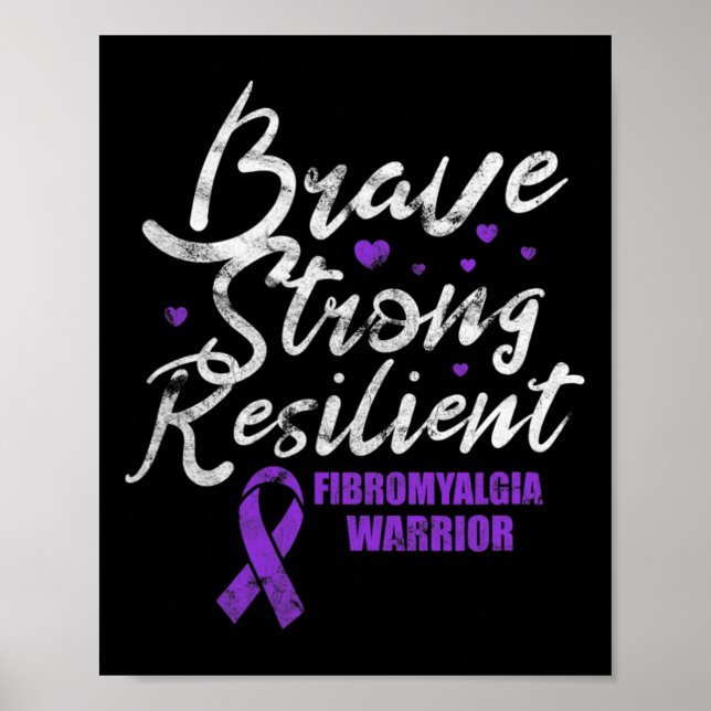 Affiche Fibromyalgie brave résistible lauréats de fibro ré (Devant)