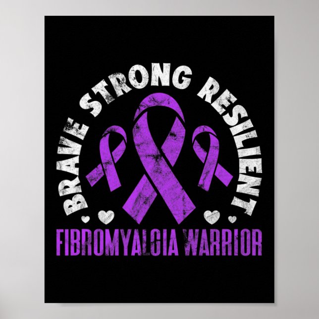 Affiche Fibromyalgie brave résistible lauréats de fibro ré (Devant)