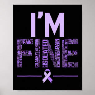 Affiche Fibromyalgie fine guerrier Fibro Sensibilisation V