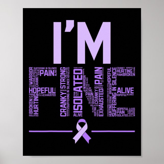Affiche Fibromyalgie fine guerrier Fibro Sensibilisation V (Devant)