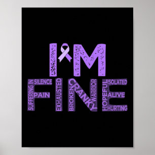 Affiche Fibromyalgie fine guerrier Fibro Sensibilisation V