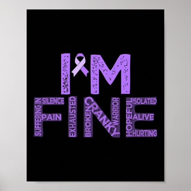 Affiche Fibromyalgie fine guerrier Fibro Sensibilisation V (Devant)