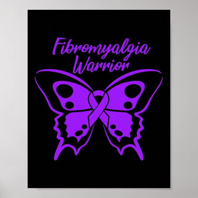 Affiche Fibromyalgie Guerrier Fibro Sensibilisation Beurre (Devant)