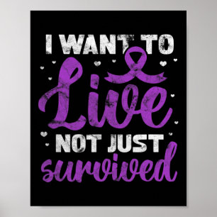 Affiche Fibromyalgie Guerrier Je Veux Vivre Pas Seulement
