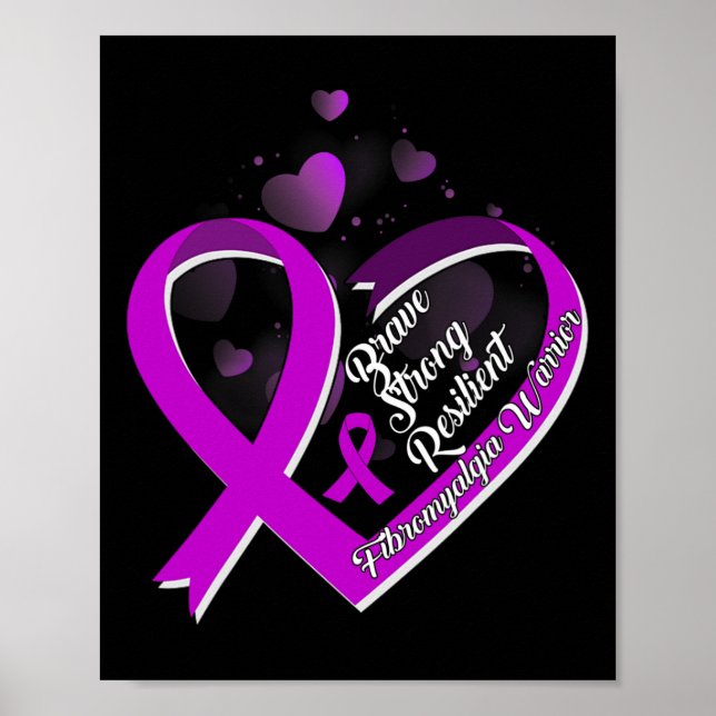 Affiche Fibromyalgie résistante forte Pu de sensibilisatio (Devant)