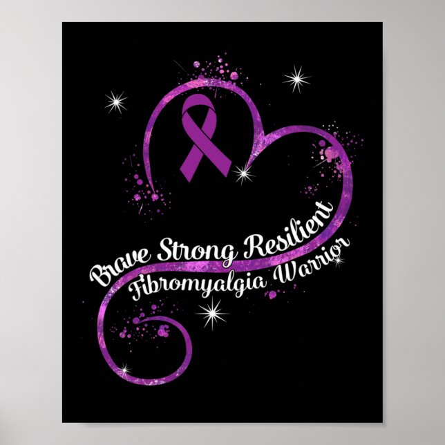 Affiche Fibromyalgie résistante forte Pu de sensibilisatio (Devant)