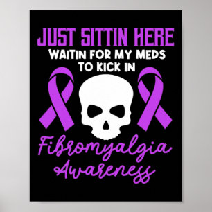 Affiche Fibromyalgie Sensibilisation Fibro Warrior Purple 