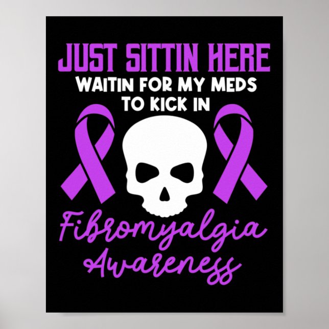 Affiche Fibromyalgie Sensibilisation Fibro Warrior Purple  (Devant)