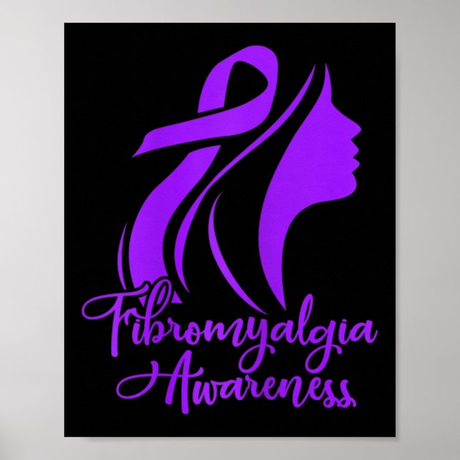 Affiche Fibromyalgie Sensibilisation Fibro Warrior Purple  (Devant)