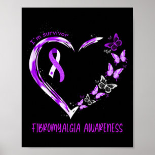 Affiche Fibromyalgie Sensibilisation Je suis Survivor Hear