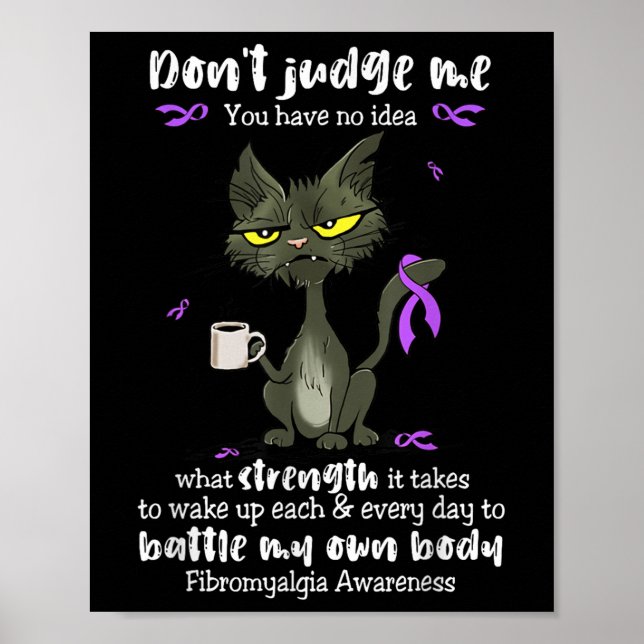 Affiche Fibromyalgie Sensibilisation Ne Me Juge Pas Vous N (Devant)