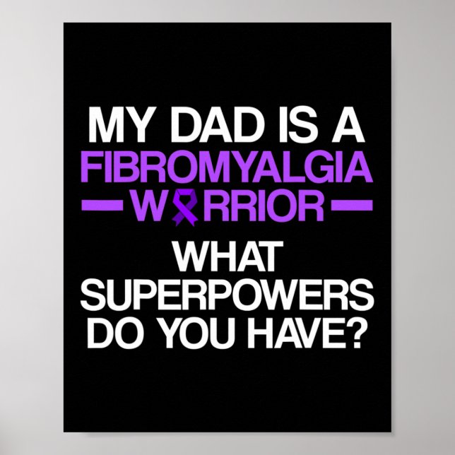 Affiche Fibromyalgie Survivant papa Warrior 3 (Devant)