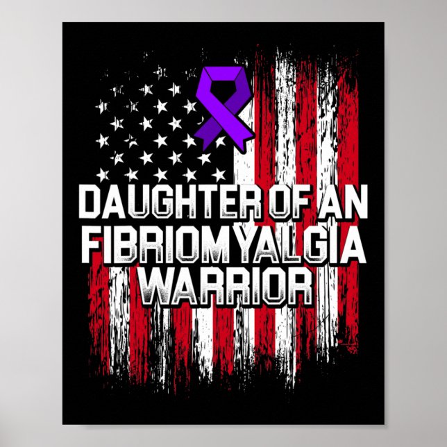 Affiche Fibromyalgie Survivante Fille Guerrière 3 (Devant)