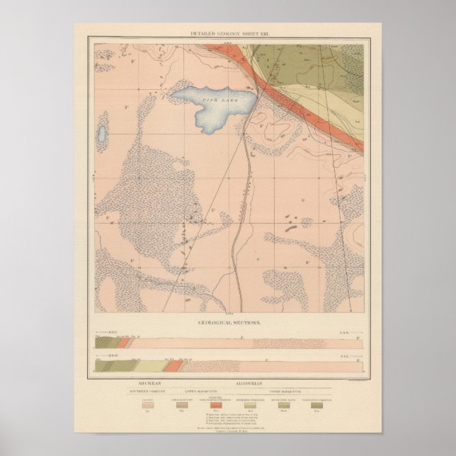 Affiche Fiche géologique détaillée XIII (Devant)