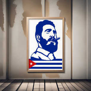 Affiche Fidel Castro, Président, Révolution, Cuba, La Hava