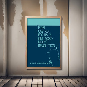 Affiche Fidel Castro, Président, Révolution, Cuba, La Hava