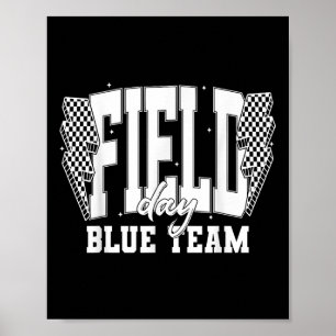 Affiche Field Day Blue Team Color War Camp Team Jeu Compe