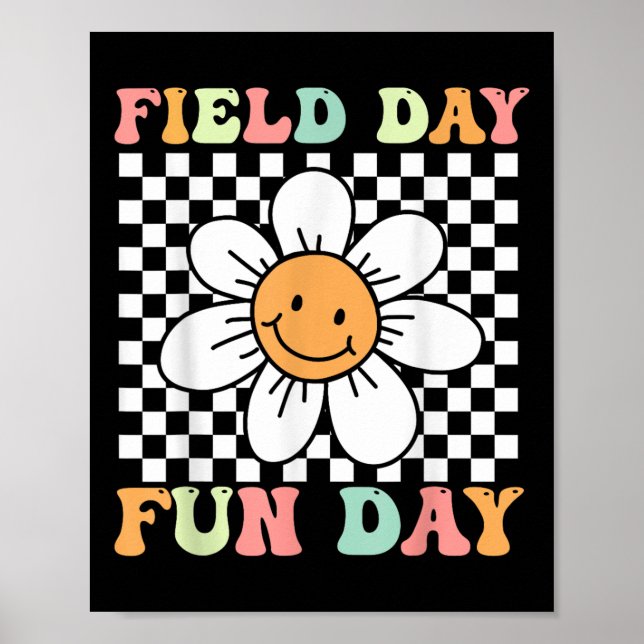 Affiche Field Day Fun Day Smile Face Enseignants Field Da (Devant)