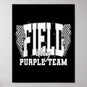 Affiche Field Day Purple Team Couleur Guerre Camp Équipe J