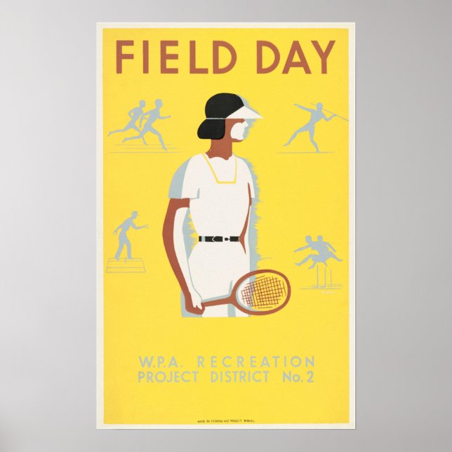 Affiche FIELD DAY WPA Recreation Project America Vintage (Devant)