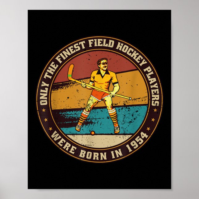 Affiche Field-hockey-players Born In 1954 Birthday Field-h (Devant)