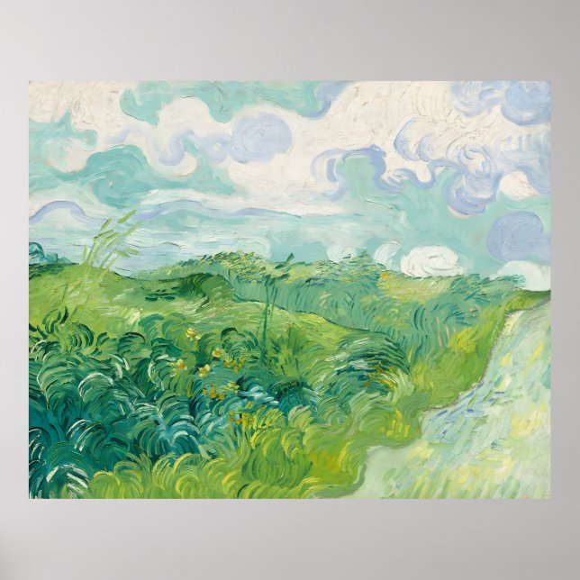 Affiche Fields du blé vert - Vincent van Gogh (Devant)