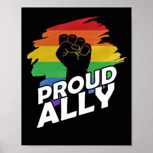 Affiche Fier Ally Gay pride LGBT Gay Lesbian Manifestation