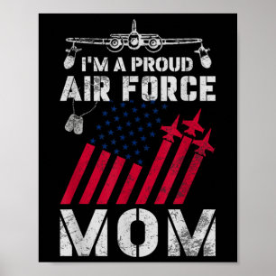 Affiche Fier Armée de l'air Maman Militaire Us Force aérie