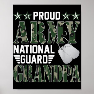 Affiche Fier Armée Garde nationale Grand-père Famille mili